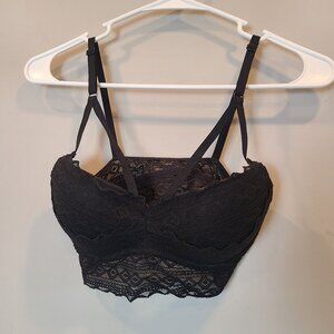 PINK Victorias Secret Bra Small Black Lace Bralette